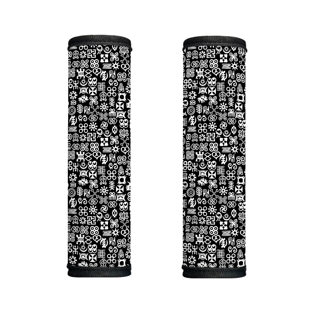 White And Black Adinkra Symbols Print Handle Covers