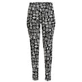 White And Black Adinkra Symbols Print High-Waisted Pocket Leggings