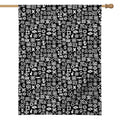 White And Black Adinkra Symbols Print House Flag