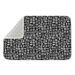 White And Black Adinkra Symbols Print Indoor Door Mat