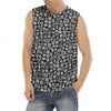 White And Black Adinkra Symbols Print Men's Fitness Tank Top