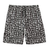 White And Black Adinkra Symbols Print Men's Swim Trunks