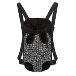 White And Black Adinkra Symbols Print Pet Carrier Backpack