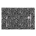 White And Black Adinkra Symbols Print Placemat
