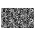 White And Black Adinkra Symbols Print Polyester Doormat