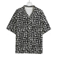 White And Black Adinkra Symbols Print Rayon Hawaiian Shirt