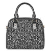 White And Black Adinkra Symbols Print Shoulder Handbag