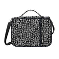 White And Black Adinkra Symbols Print Shoulder Strap Bible Bag