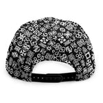 White And Black Adinkra Symbols Print Snapback Cap
