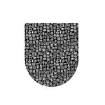 White And Black Adinkra Symbols Print Toilet Lid Cover