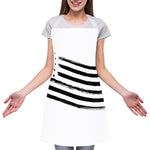 White And Black American Flag Print Adjustable Apron