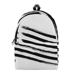 White And Black American Flag Print Backpack