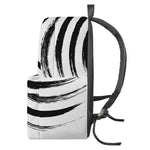 White And Black American Flag Print Backpack
