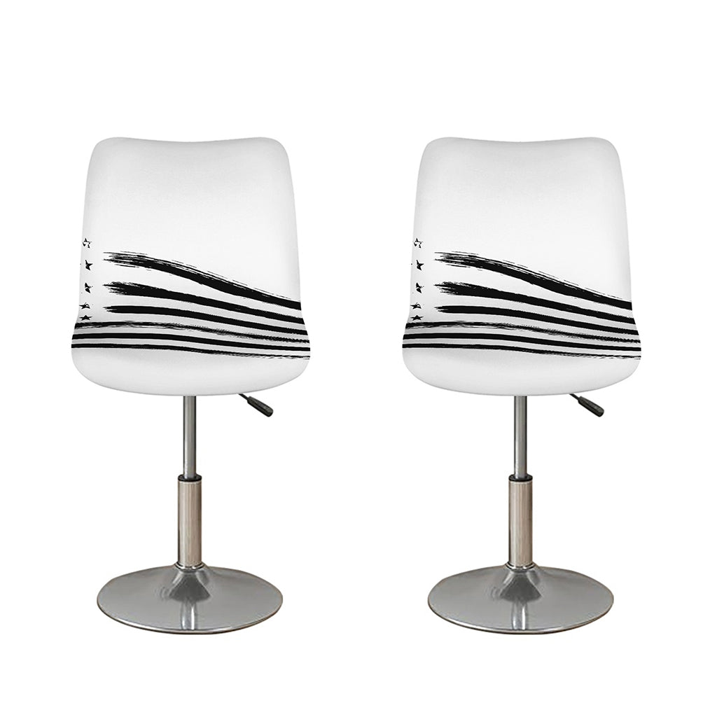 White And Black American Flag Print Bar Stool Covers