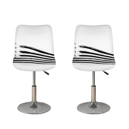 White And Black American Flag Print Bar Stool Covers