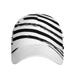 White And Black American Flag Print Baseball Cap