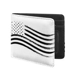 White And Black American Flag Print Bifold Wallet