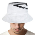 White And Black American Flag Print Bucket Hat