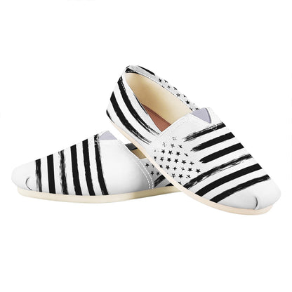 White And Black American Flag Print Casual Shoes