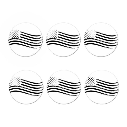 White And Black American Flag Print Coaster Set