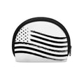 White And Black American Flag Print Coin Purse