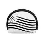 White And Black American Flag Print Coin Purse