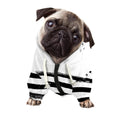 White And Black American Flag Print Dog Zip Up Hoodie