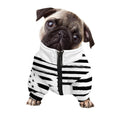 White And Black American Flag Print Dog Zip Up Jacket