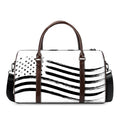 White And Black American Flag Print Duffel Bag