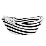 White And Black American Flag Print Fanny Pack