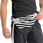 White And Black American Flag Print Fanny Pack