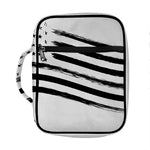White And Black American Flag Print Front Pocket Bible Bag