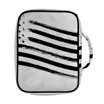 White And Black American Flag Print Front Pocket Bible Bag