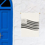 White And Black American Flag Print Garden Flag