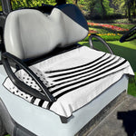 White And Black American Flag Print Golf Cart Seat Cover