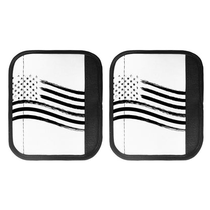White And Black American Flag Print Handle Covers