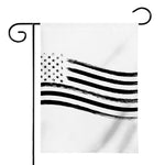 White And Black American Flag Print House Flag