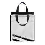 White And Black American Flag Print Insulated Lunch Tote