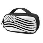 White And Black American Flag Print Insulin Cooler Travel Case
