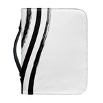 White And Black American Flag Print Leather Bible Cover