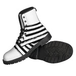 White And Black American Flag Print Backpack