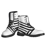 White And Black American Flag Print Backpack