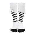 White And Black American Flag Print Long Socks