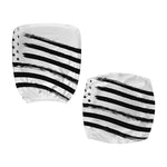 White And Black American Flag Print Office Chair Cover