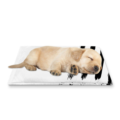 White And Black American Flag Print Pet Cooling Mat Cover