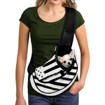 White And Black American Flag Print Pet Sling Carrier