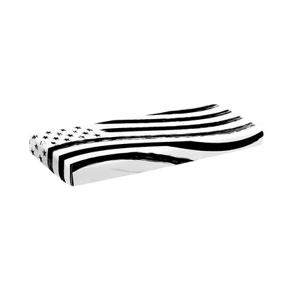 White And Black American Flag Print Piano Keyboard Cover