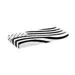 White And Black American Flag Print Piano Keyboard Cover