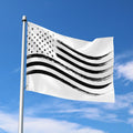 White And Black American Flag Print Polyester Flag