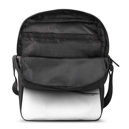 White And Black American Flag Print Rectangular Crossbody Bag